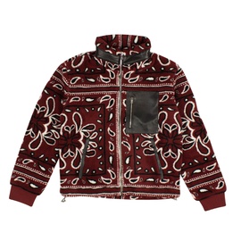 아미리 AMIRI Red Printed Bandana Fleece Track Jacket 6795680579716