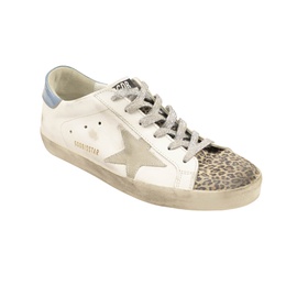 골든구스 GOLDEN GOOSE Leopard Toe White Leather Superstar Sneakers 6915039363204