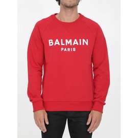발망 Balmain Red sweatshirt with logo 6842430324868