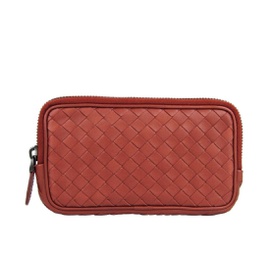 보테가 베네타 Bottega Veneta Unisex Smartphone Case 러스 Rust Red Woven Leather Coin Purse 325156 6320 5136272359556