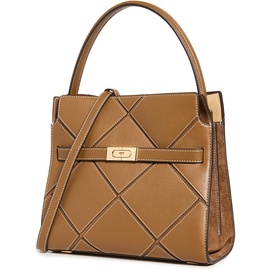 Tory Burch Womens Lee Radziwill Small Double Bag, Bistro Brown, One Size 6903079633028