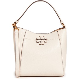 Tory Burch Womens Mcgraw Small Bucket Bag, Brie, White, One Size 6970362658948