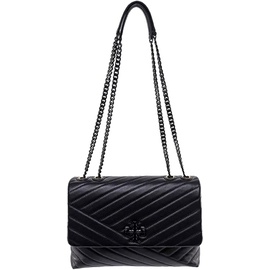 Tory Burch Womens Black Leather Coated Convertible Shoulder Handbag 6970363347076