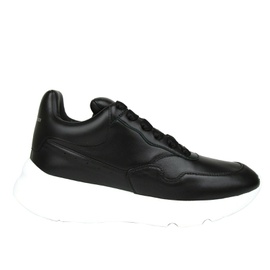 알렉산더맥퀸 Alexander McQueen Mens Black Leather Platform Sneakers 505033 1000 5136190800004