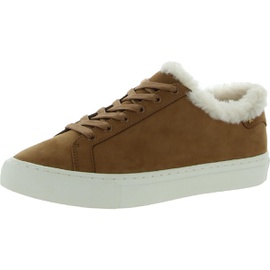 Tory Burch Lawrence Womens Nubuck Shearling Lined Casual and Fashion Sneakers 6792453947524