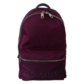 돌체앤가바나 Dolce & Gabbana Maroon DG Logo School Backpack Women Nylon Womens Bag 6810769916036