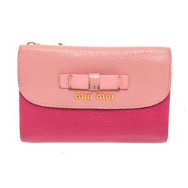 Miu Miu Pink Red Compact Wallet 6843923431556
