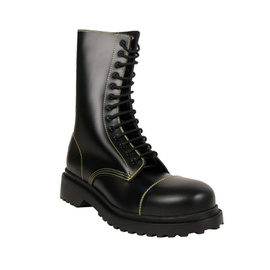 발렌시아가 BALENCIAGA Black Leather Lace Up Combat Boots 5148441772164