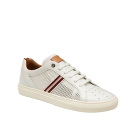 Bally Mens White Calf Leather Sneakers With Red Beige Herk-U-07 (7 D US) 5136179265668