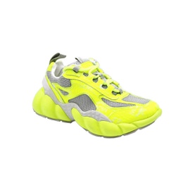 MCM Womens Neon Yellow Luft Collection Visetos Canvas Sneaker MES9ANX05YN 6754500640900