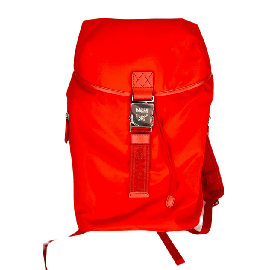 MCM Womens Orange Red Nylon Luft Hoodie Backpack /Detachable Hood MMK9SNX34OX001 6601859563652