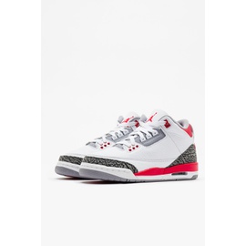 Air Jordan 3 R에트로 ETRO Big Kids Sneaker in White/Fire Red/Cement Grey DM0967-160-35