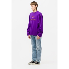 아크네 스튜디오 Acne Studios The Scream Embroidered T-Shirt in Dark Purple CL0126-AD8103-M