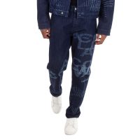 A Cold Wall Lasered-Logo Cotton Jeans