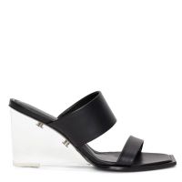 Alexander McQueen Black Shard Leather Sandals