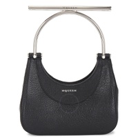 Alexander McQueen Ladies Black / Silver Mini T-Bar Bag