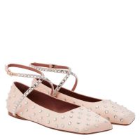 Amina Muaddi Ane Crystal Embellished Ballerina Flats