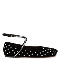 Amina Muaddi Ane Crystal Embellished Ballerina Flats
