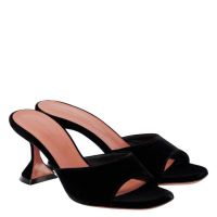 Amina Muaddi Lupita 70 Velvet Slipper Sandals