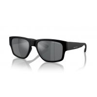 Armani Exchange Light Grey Mirror Square Mens Sunglasses