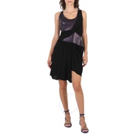 Atlein Ladies Mixed Jersey Draped Dress