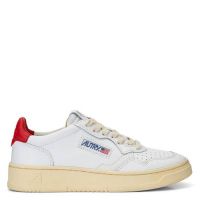 Autry Mens Red Medalist Low-Top Sneakers