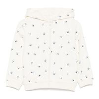 Bonpoint Girls Cherry Embroidered Zip Up Hoodie