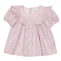 Bonpoint Girls Fosca Top With Floral Motif