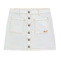 Bonpoint Girls Gretel Denim A-Line Miniskirt