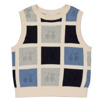 Bonpoint Kids Cherry Cotton & Cashmere Knit Vest