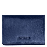 Breed Porter Genuine Leather Bi-Fold Wallet - Navy