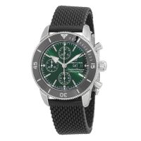 Breitling Superocean Heritage 44mm Chronograph Automatic Chronometer Green Dial Mens Watch