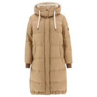 Brunello Cucinelli Almond Quilted Hooded Long Coat