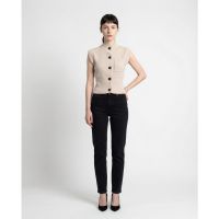 Brunello Cucinelli Beige Cashmere Sleeveless Cardigan