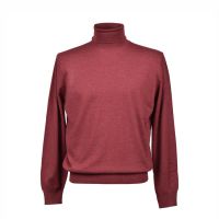 Brunello Cucinelli Burgundy Cashmere Turtleneck Sweater
