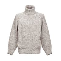 Brunello Cucinelli Gray Cashmere Knit Turtleneck Sweater