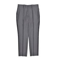Brunello Cucinelli Grey Virgin Wool Tuxedo Trousers