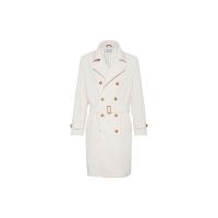 Brunello Cucinelli Ivory Double-Breasted Trench Coat