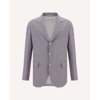 Brunello Cucinelli Lavender Wool Linen Silk Blazer