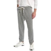 Brunello Cucinelli Light Grey Cashmere Ribbed Drawstring Trousers