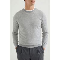 Brunello Cucinelli Light Grey Wool Sweater