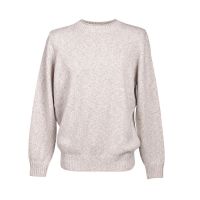Brunello Cucinelli Mother Of Pearl Cashmere Blend Knit Sweater