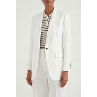 Brunello Cucinelli Natural Linen Blend Tailored Blazer