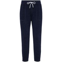 Brunello Cucinelli Navy Cotton Linen Ribbed Jogger Trousers