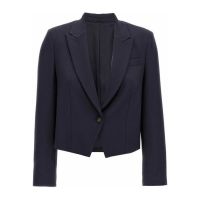 Brunello Cucinelli Navy Tailored Cropped Blazer