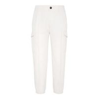 Brunello Cucinelli Off White Linen Blend Cargo Trousers