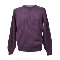 Brunello Cucinelli Plum Cashmere Crew Neck Sweater