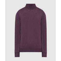 Brunello Cucinelli Plum Turtleneck Knit Sweater
