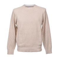 Brunello Cucinelli Rope English Rib Crew Neck Sweater