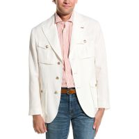 Brunello Cucinelli White Tailored Jacket With Pockets
